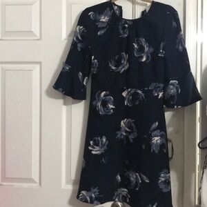 Kate Spade night rose crepe dress
